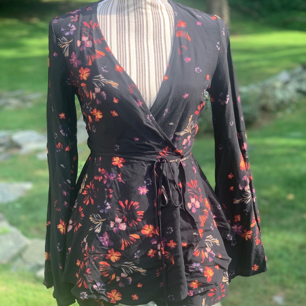 Free people blouse and mini shorts set